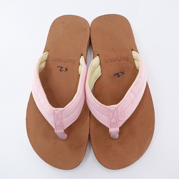 Hari Mari Womens Scouts Flip Flop Thong Sandals Pink Sz 5 Memory Foam Nubuck - Picture 4 of 13